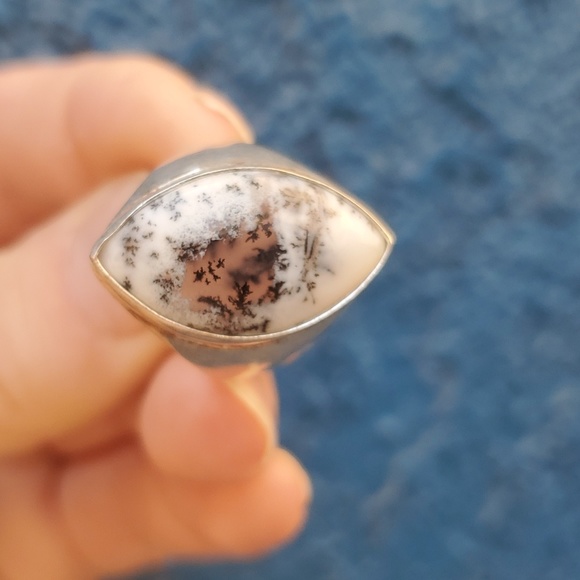 New Men's Dendritic Opal 925 Silver Ring. - Picture 10 of 10